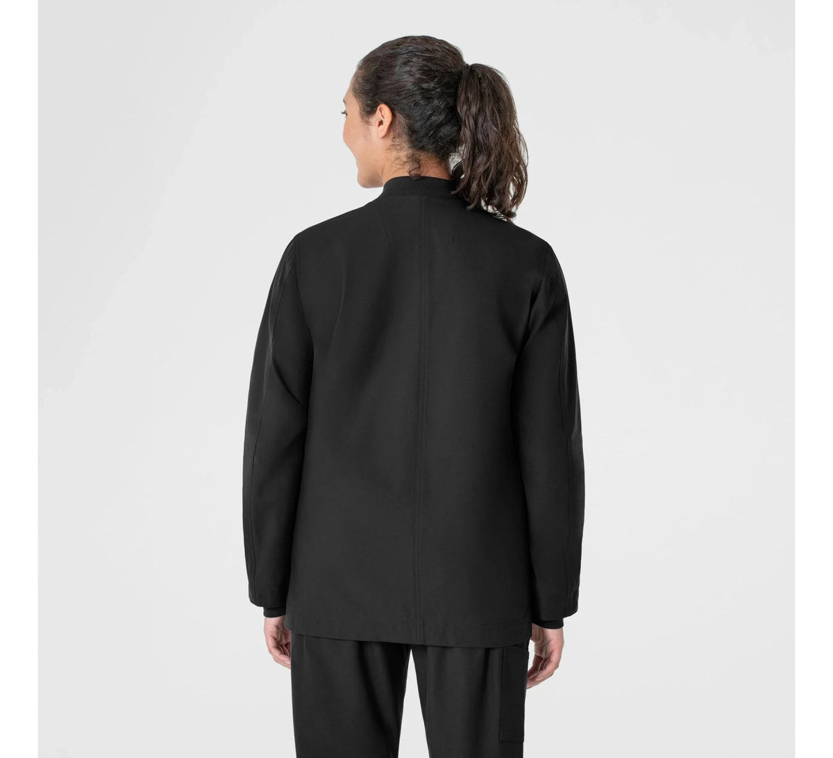 Unisex Ripstop Snap-Front Chore Coat - Black