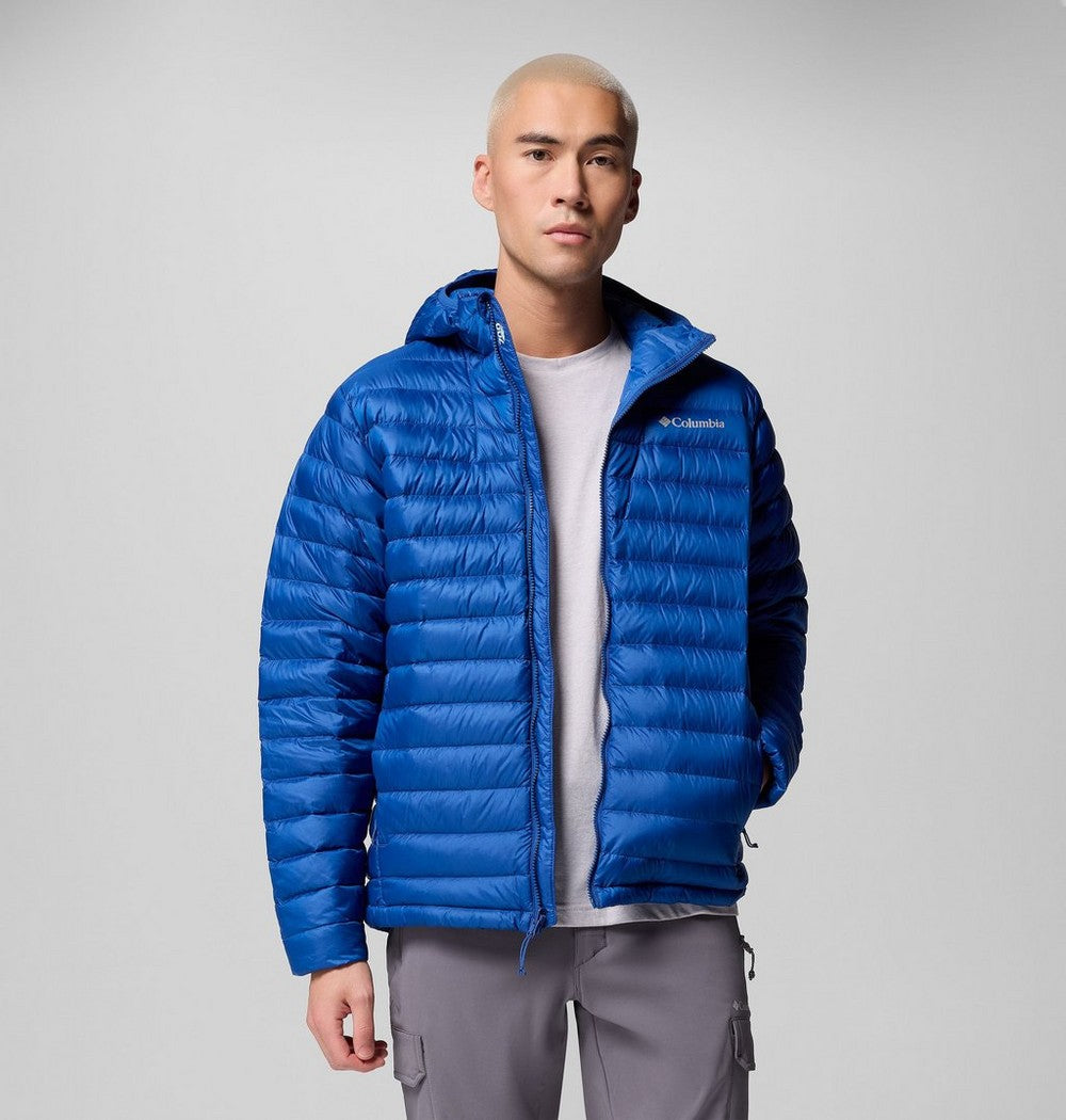 Men's Packable Down Hooded Jacket - Blue