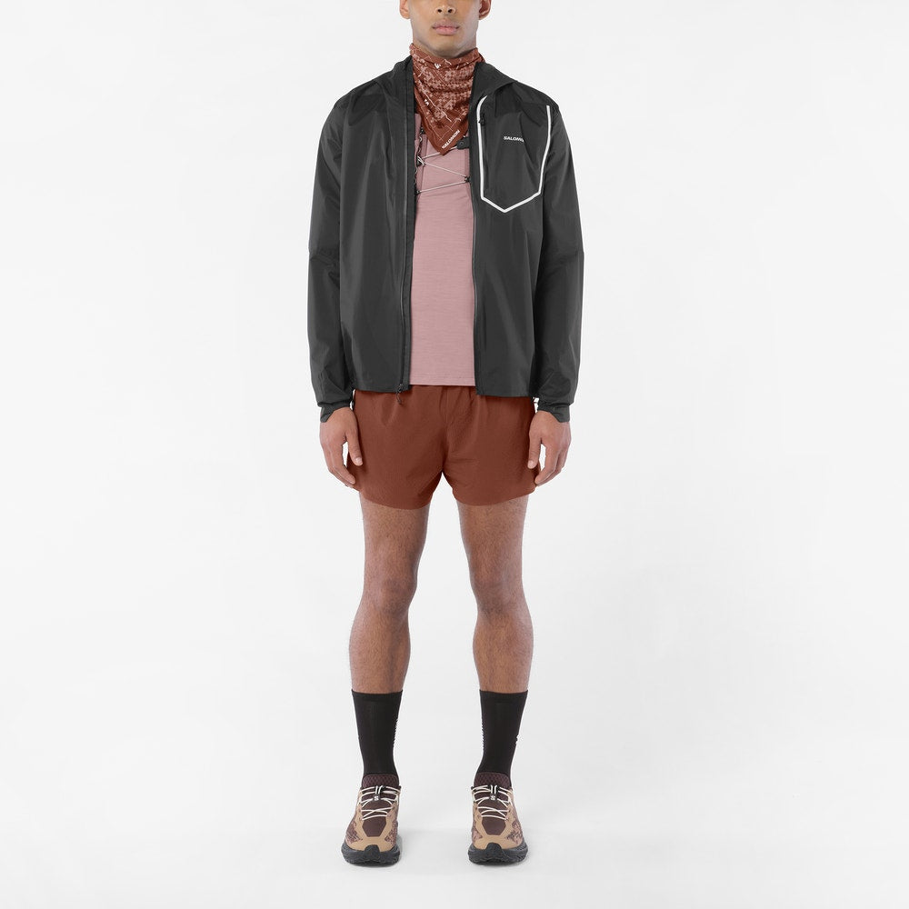 Men's 5-Inch Running Shorts - Brown