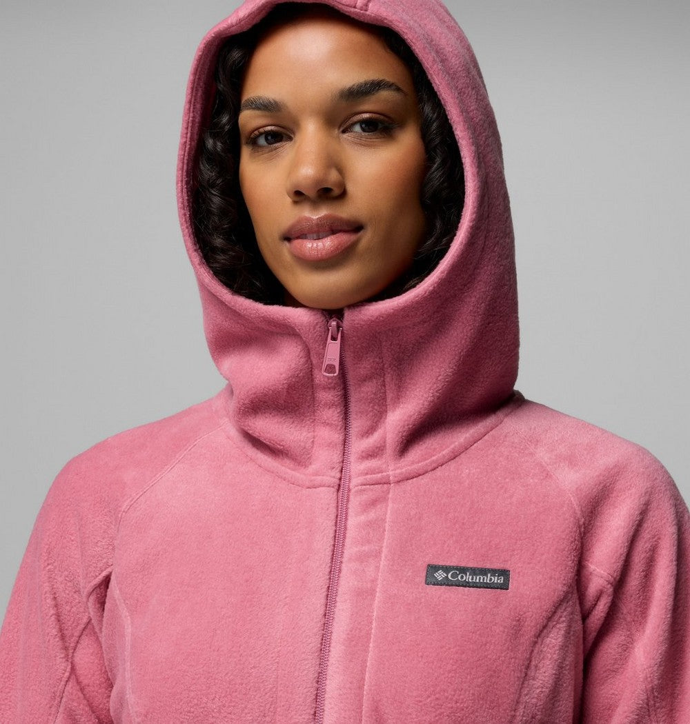 Women's Long Fleece Hoodie - Pink