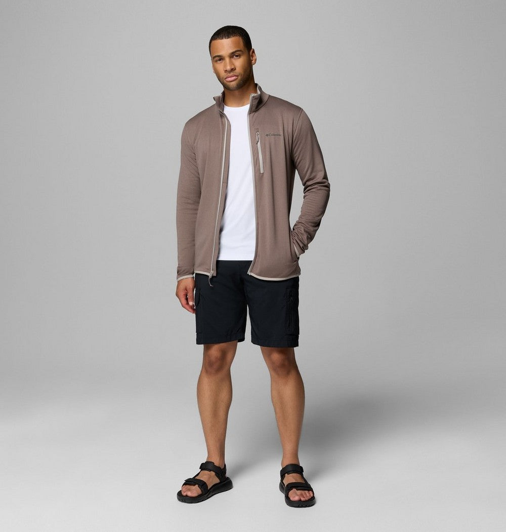 Men's Tall Grid Fleece Full-Zip Jacket - Gray