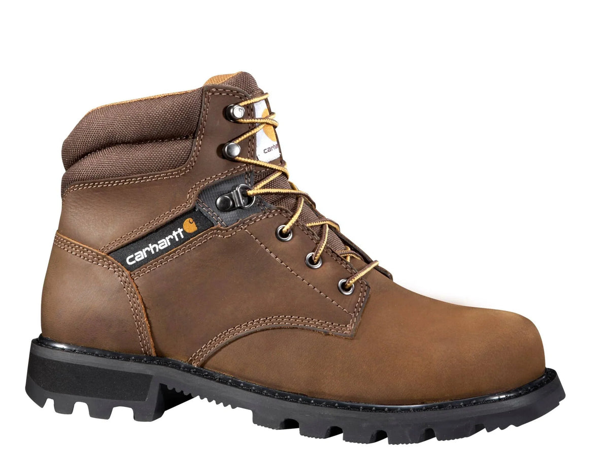 Men's 6-Inch Steel Toe Leather Work Boot - Brown