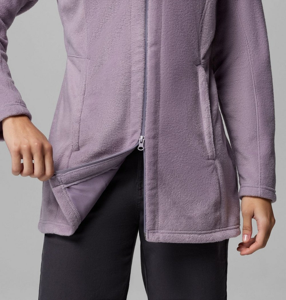 Women's Long Fleece Hoodie - Pink