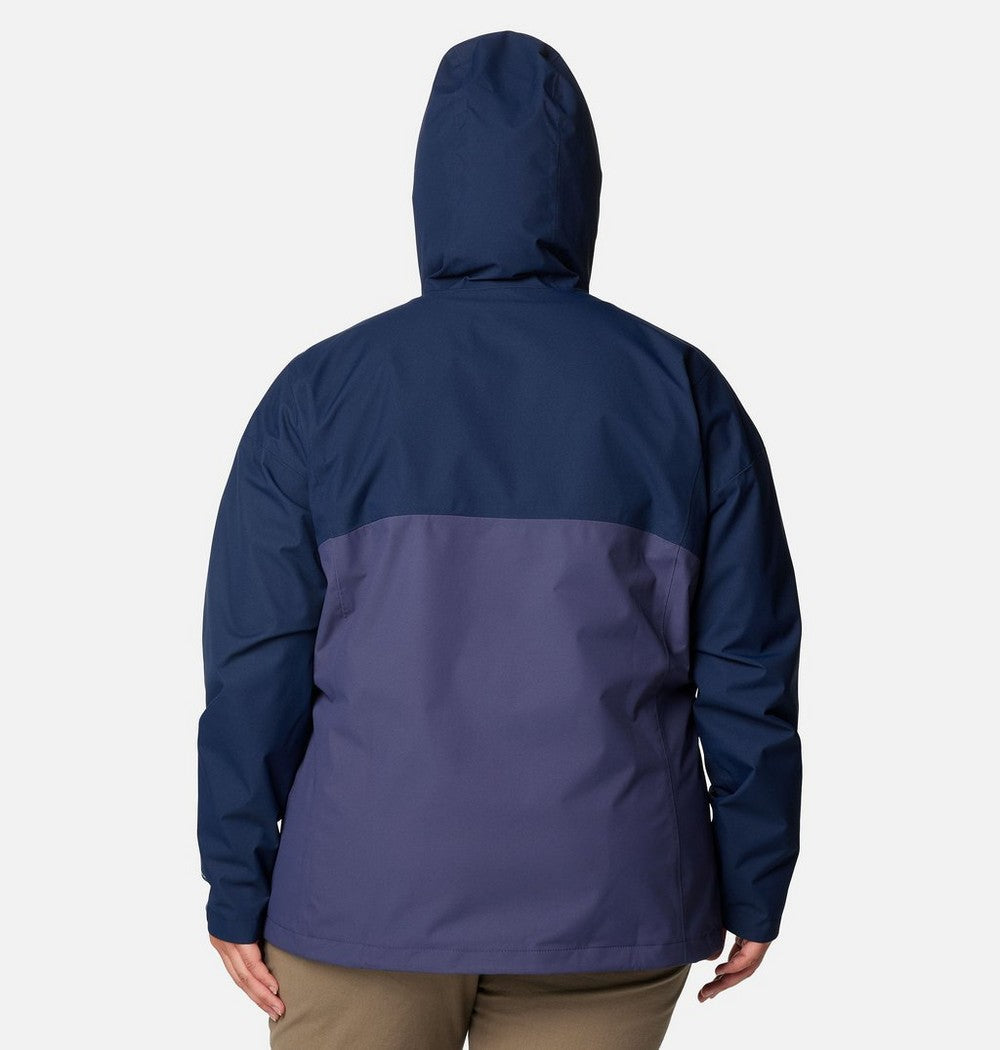 Women's Plus Size Waterproof Rain Jacket - Navy