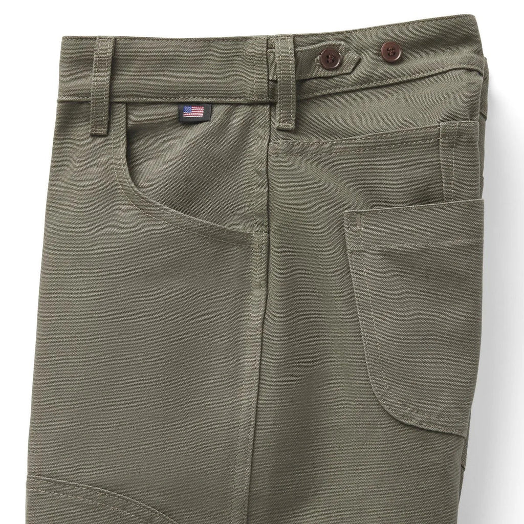 Women's Double Knee Cotton Duck Pants - Olive