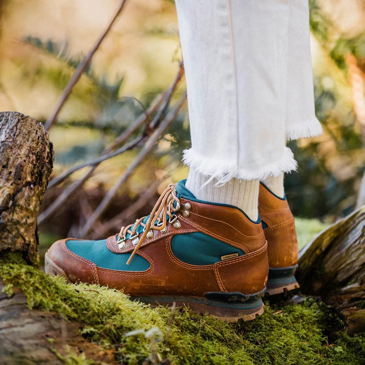 Women's Waterproof Leather Trail Boot - Brown Teal