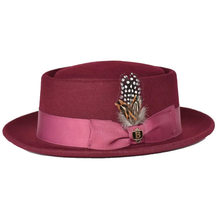 Thread Timeless Classic Wool Pork Pie - Burgundy