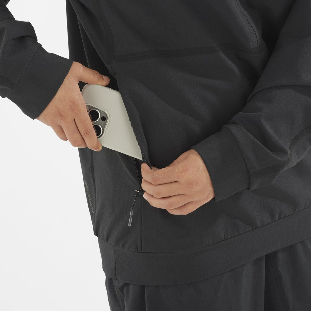 Unisex Half-Zip Softshell Midlayer - Stone Gray