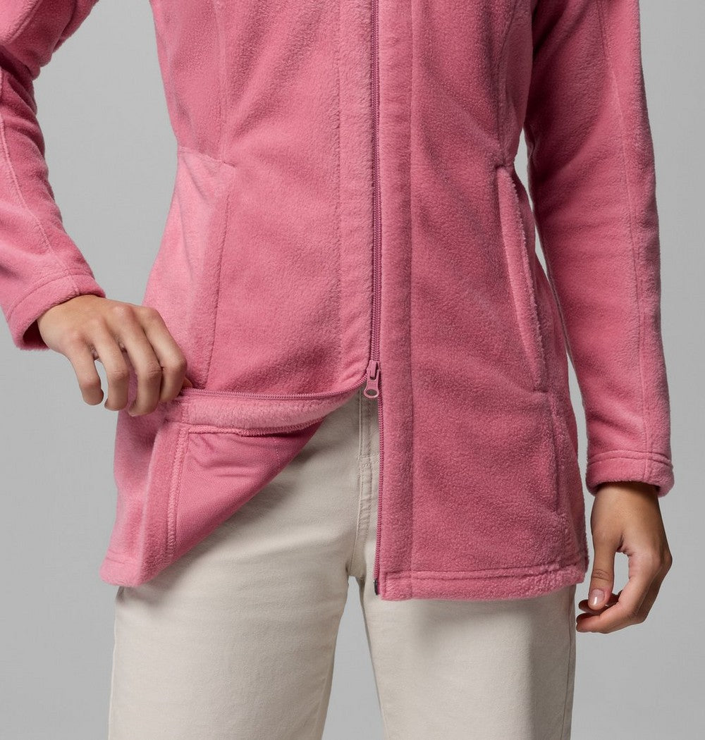 Women's Long Fleece Hoodie - Pink