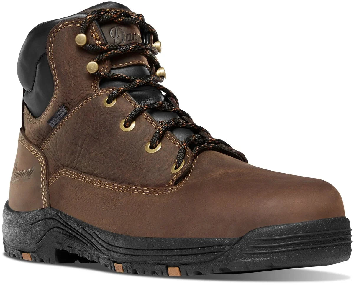 Women's Aluminum Toe Waterproof Work Boot - Brown