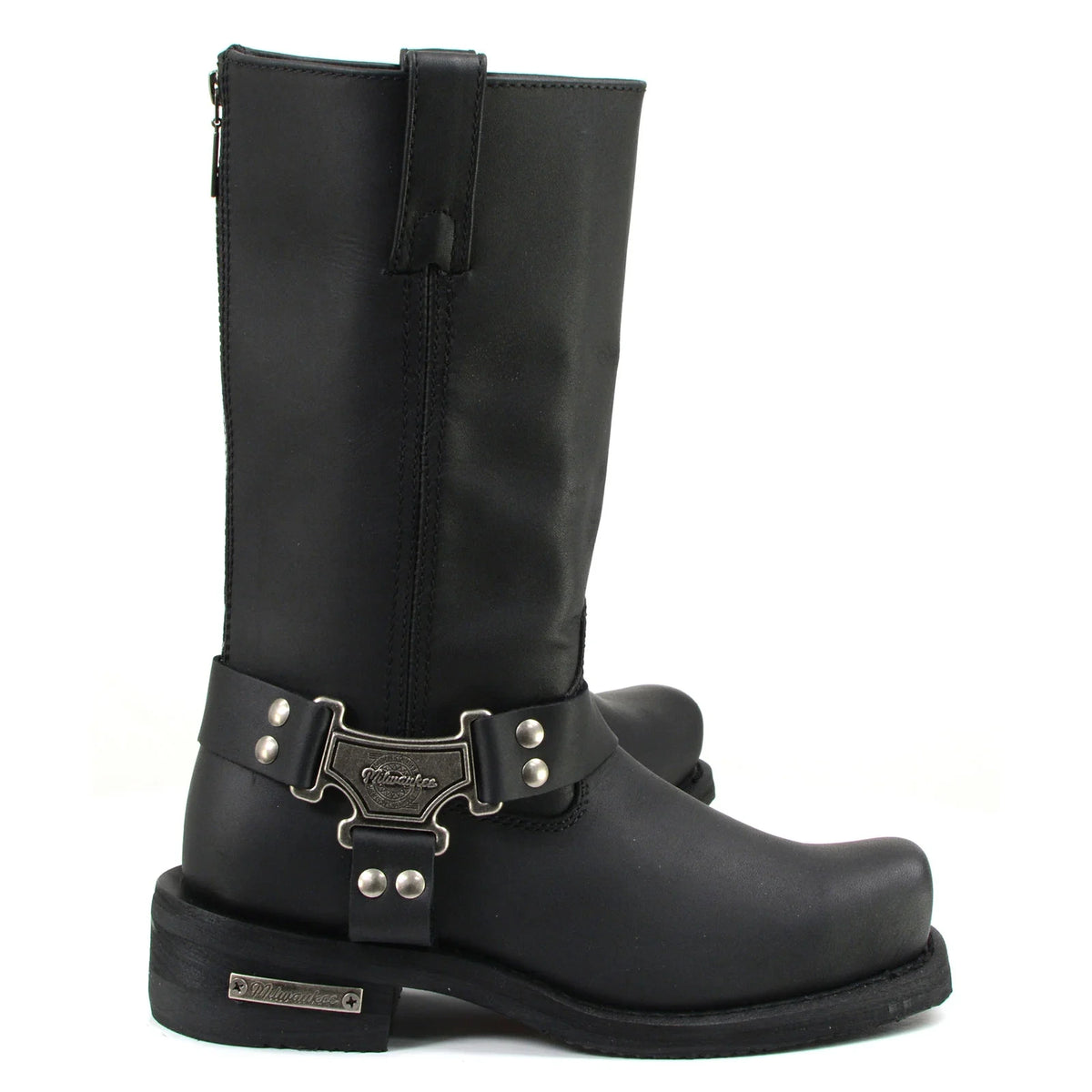 Men's Harness Motorcycle Boots - Black