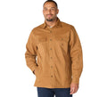 Men's Stretch Herringbone Shirt Jacket - Brown