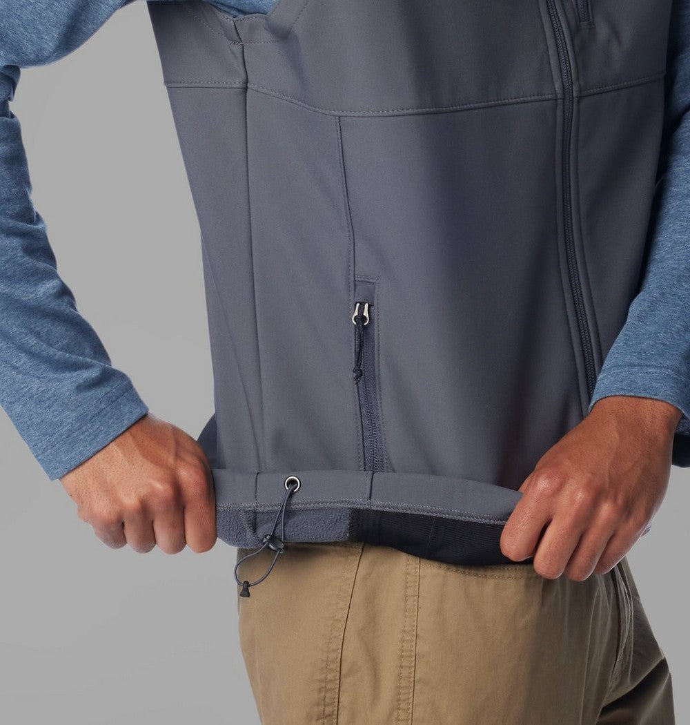 Men's Wind-Resistant Softshell Vest - Gray