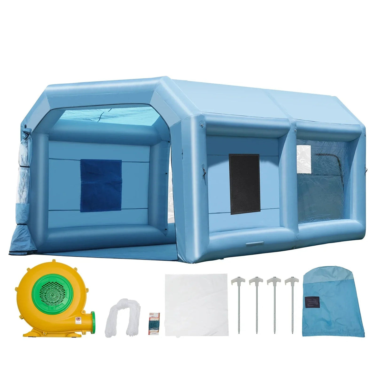 SKYSHALO Portable Spray Shelter, 21x13.5x9.8 ft With 1100W Blower And Filtration System