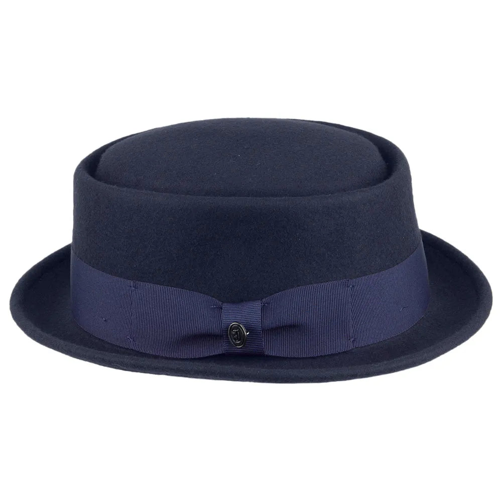 Thread Jaxon & James Crushable Wool Pork Pie Hat Navy Wholesale Pack