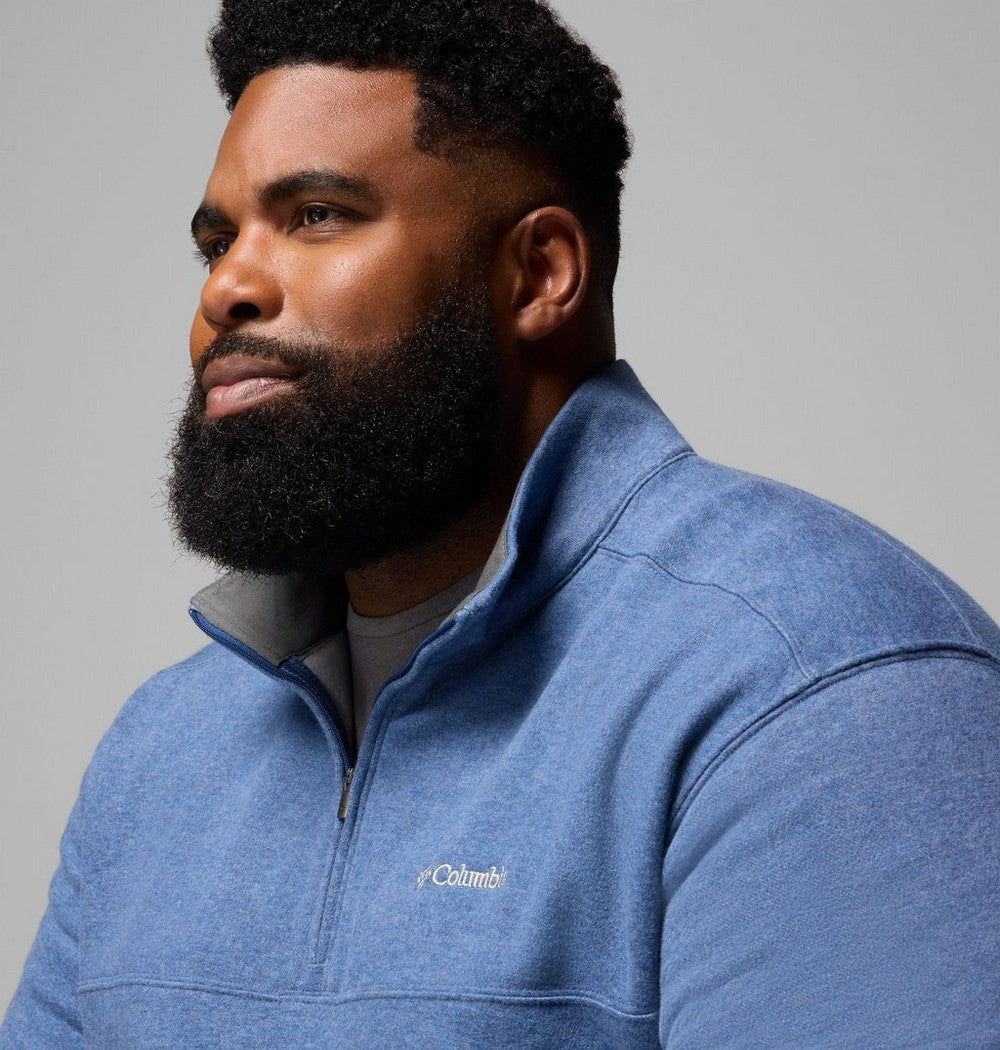 Men's Big Half-Zip Fleece Pullover - Blue