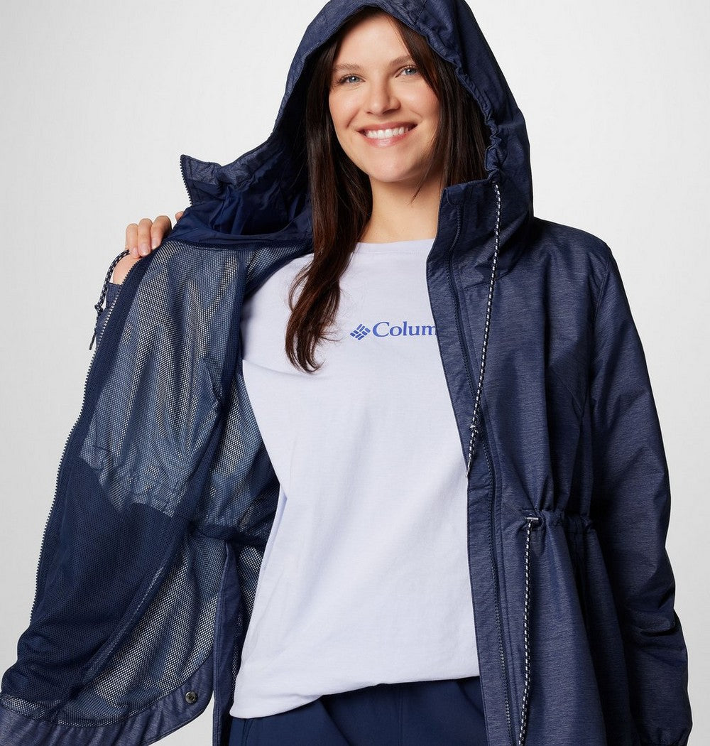 Women's Lightweight Hooded Rain Jacket - Fuchsia