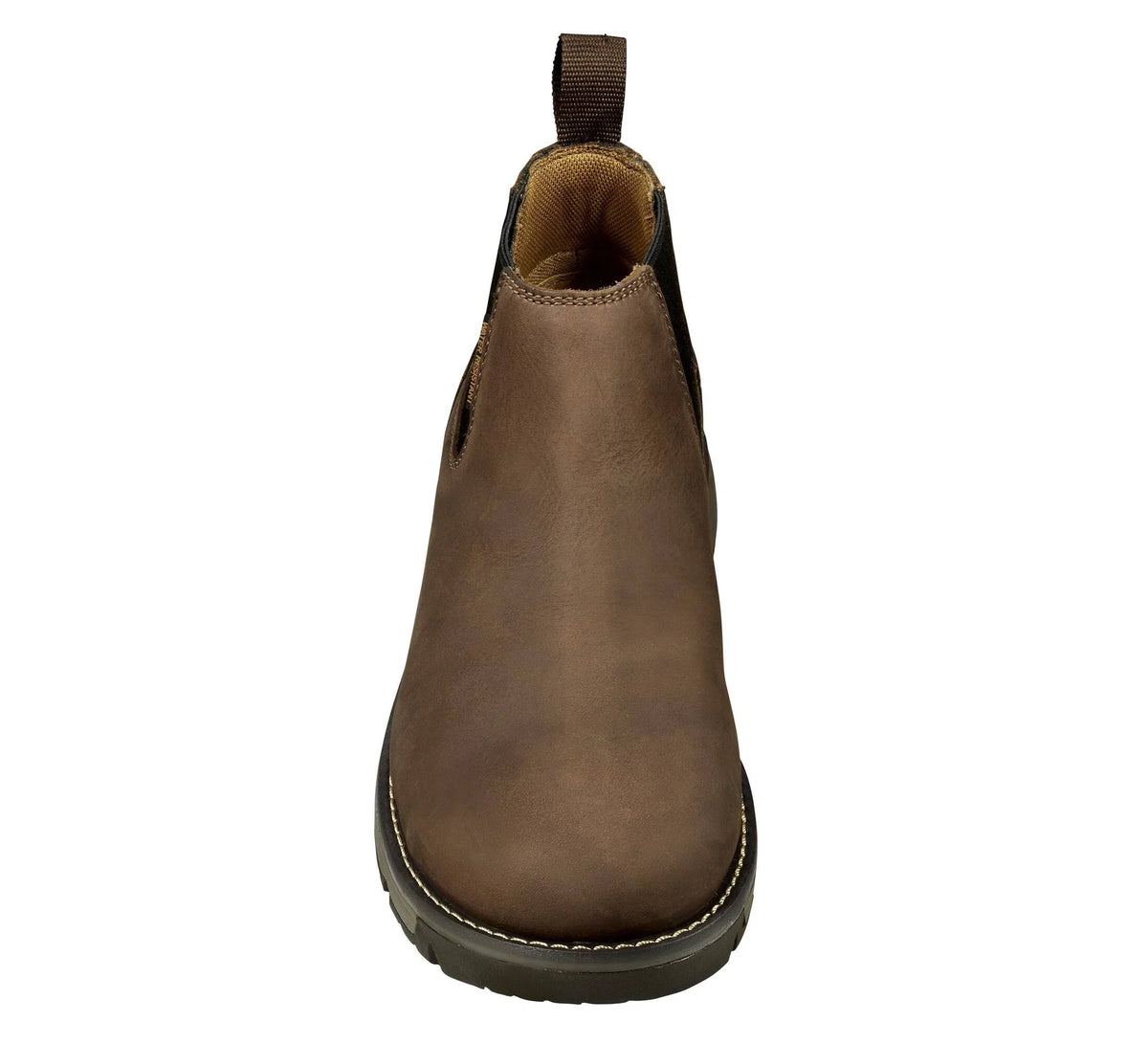 Men's Water-Resistant Steel Toe Pull-On Boot - Brown