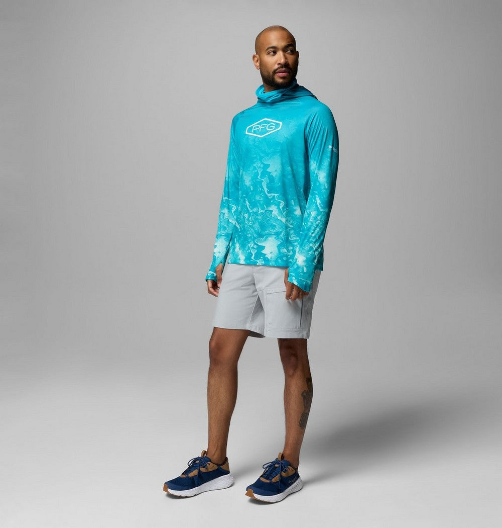 Men's Ventilated UPF 50 Sun Hoodie - Teal