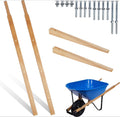 Wheelbarrow Replacement Handle Kit, 2 Pre-Drilled FSC Wood Handles, 60 in