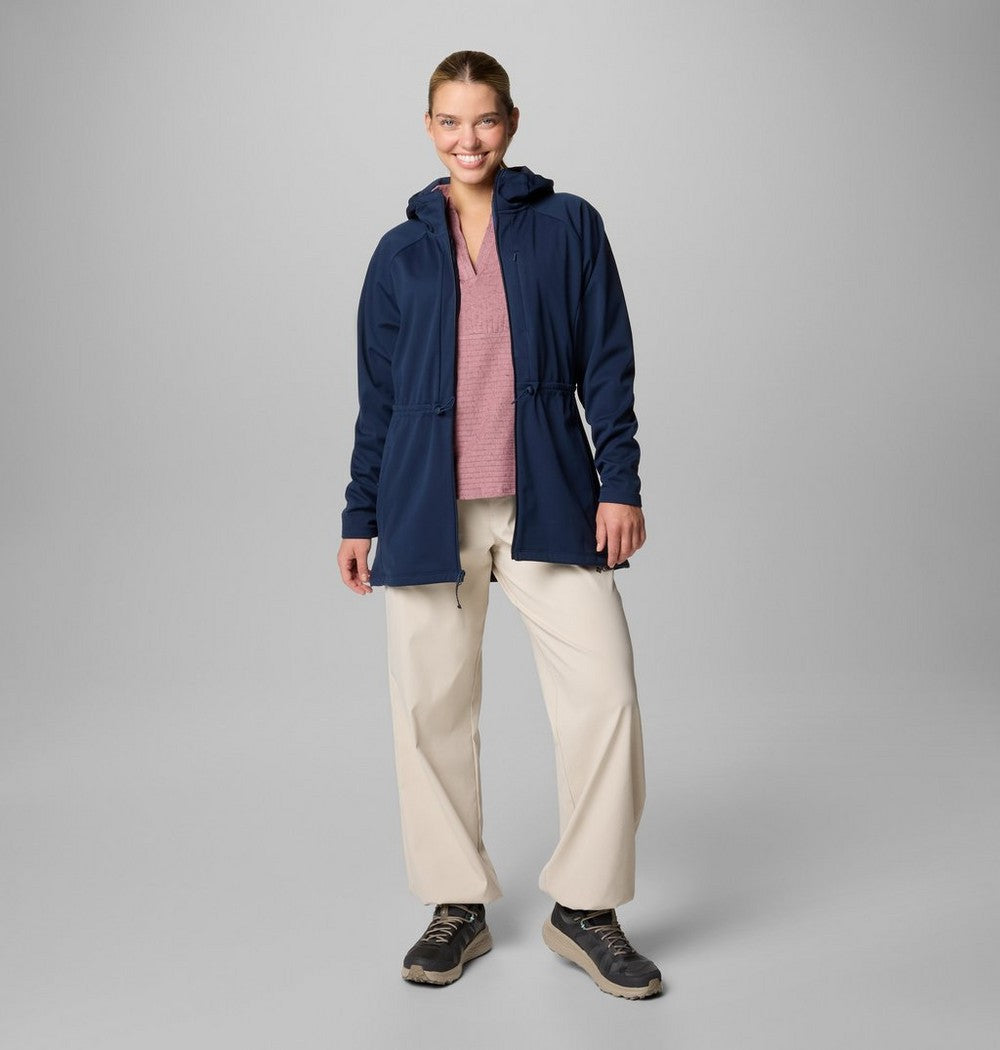 Women's Hooded Softshell Jacket - Stone Green