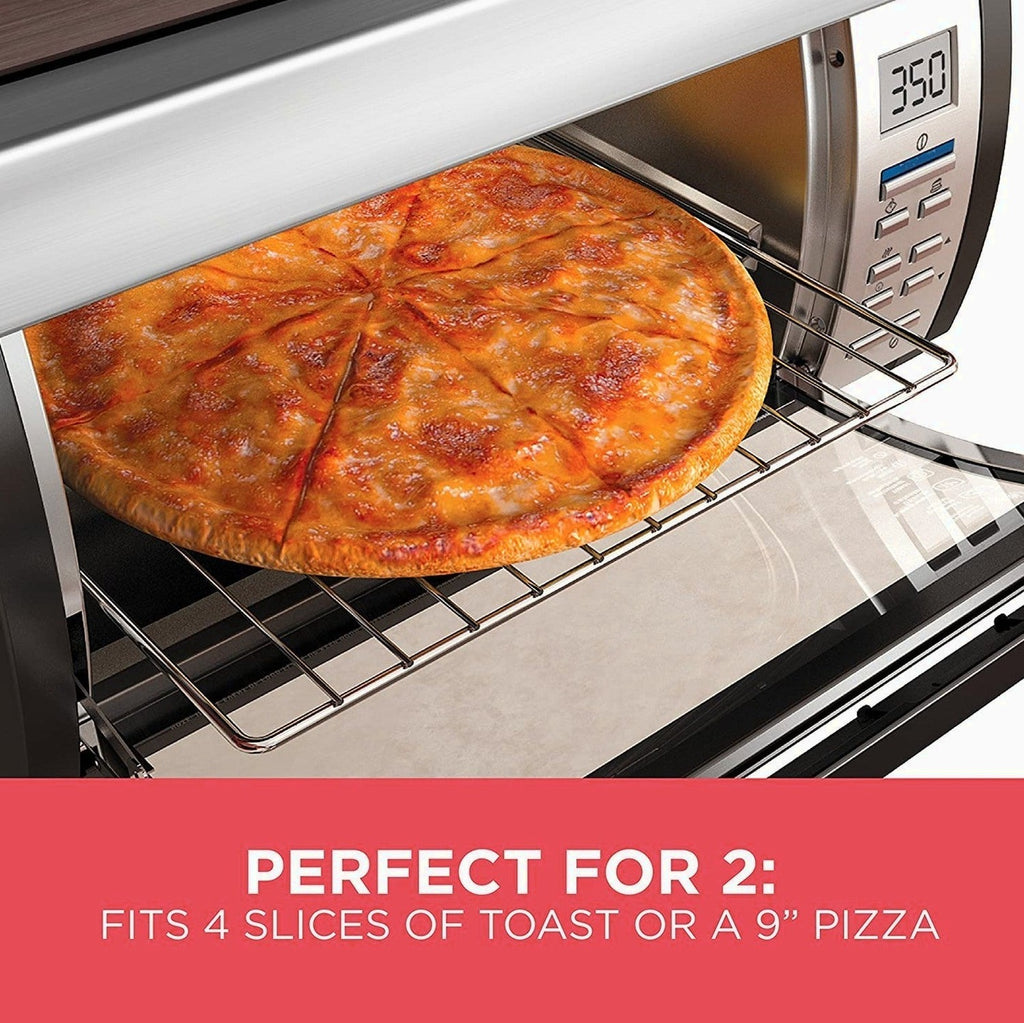 BLACK+DECKER SpaceMaker Under-Counter Toaster Oven, Black/Stainless Steel - TROS1000D