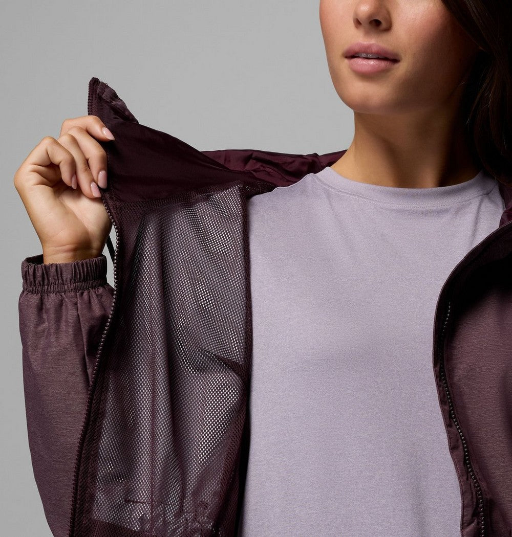 Women's Lightweight Hooded Rain Jacket - Fuchsia