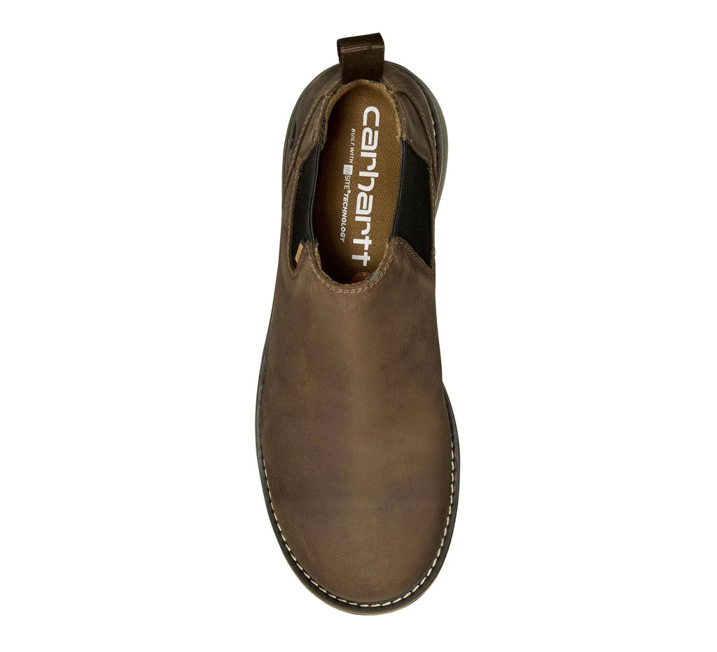 Men's Water-Resistant Steel Toe Pull-On Boot - Brown