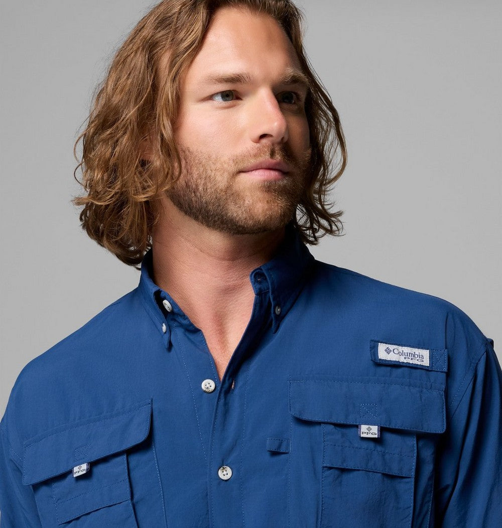 Men's Vented Long-Sleeve Fishing Shirt - Blue