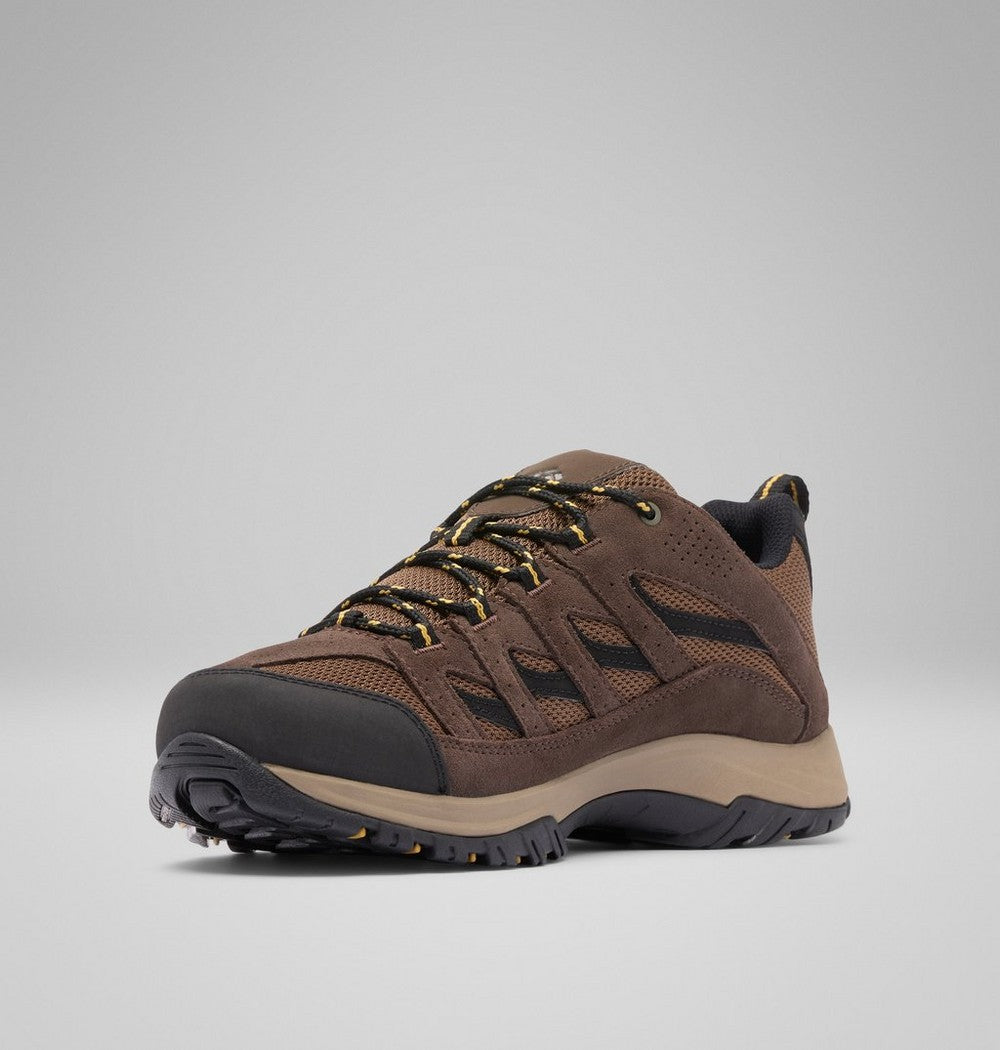 Men's Leather And Mesh Hiking Shoes - Gray