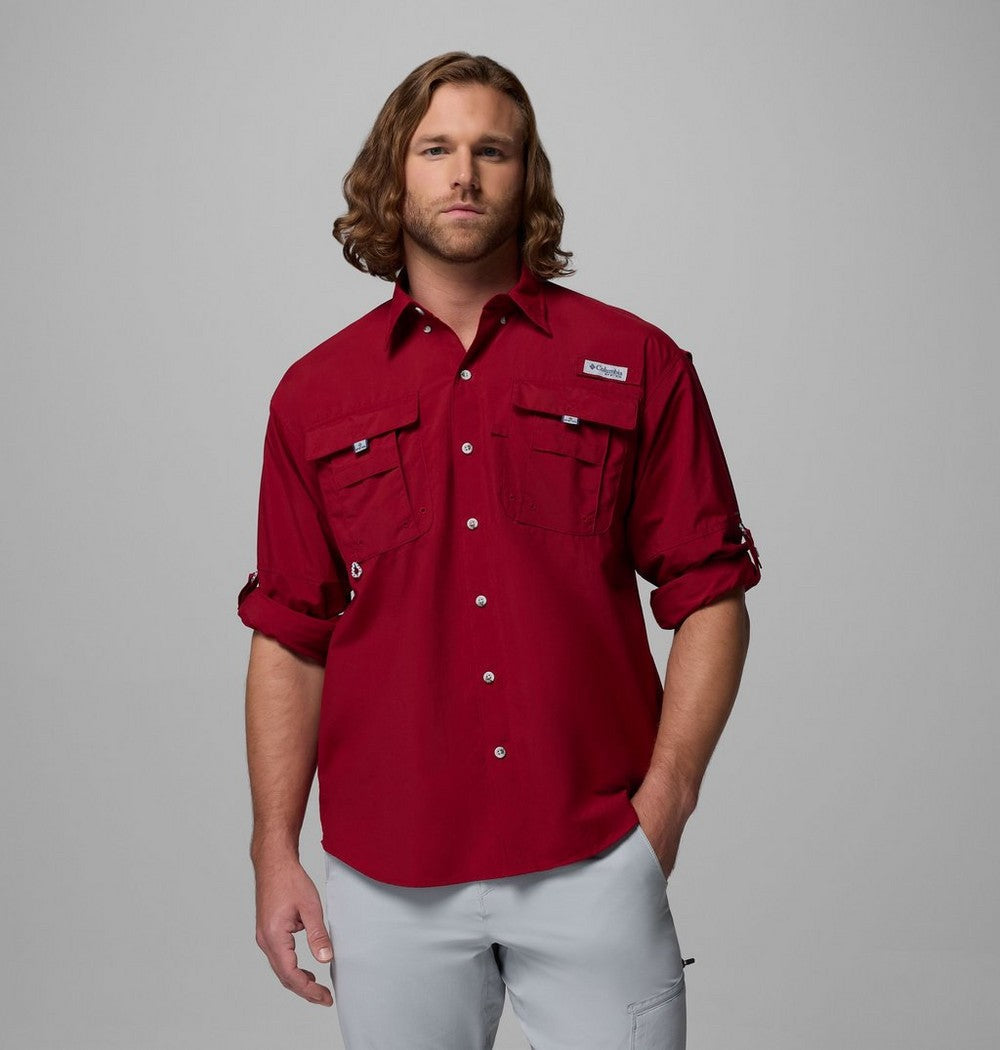 Men's Vented Long-Sleeve Fishing Shirt - Blue