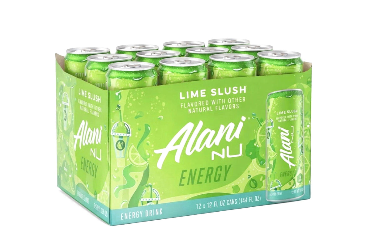 Lime Slush Flavor Energy Drink 12 Pack (12fl oz Cans) Sugar Free Low Calories 200mg Caffeine