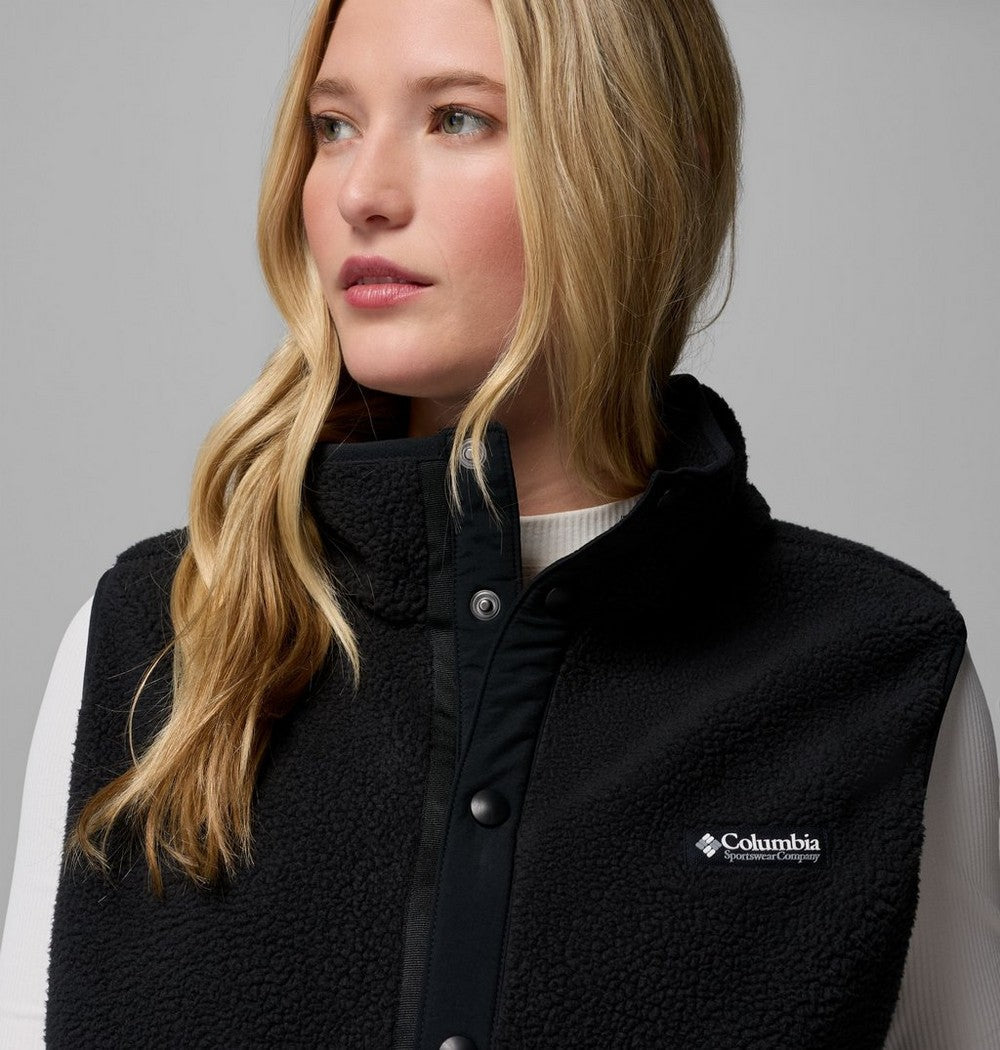Women's Sherpa Fleece Vest - Black