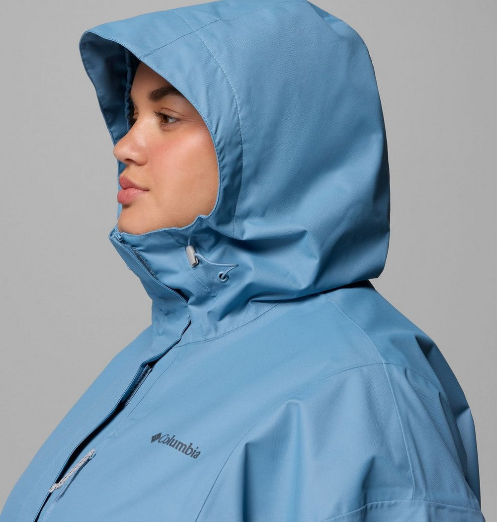 Women's Plus Size Waterproof Rain Jacket - Navy