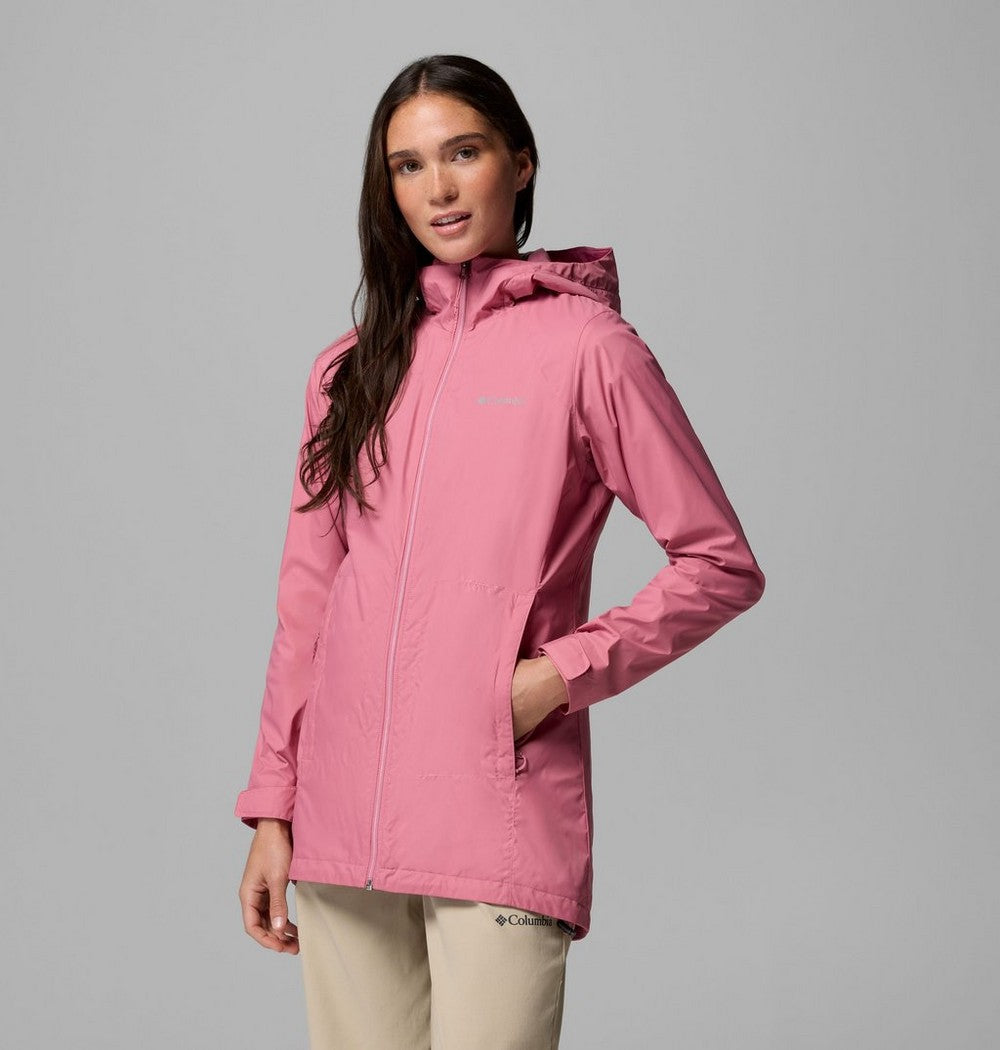 Women's Lined Long Rain Jacket - Blue