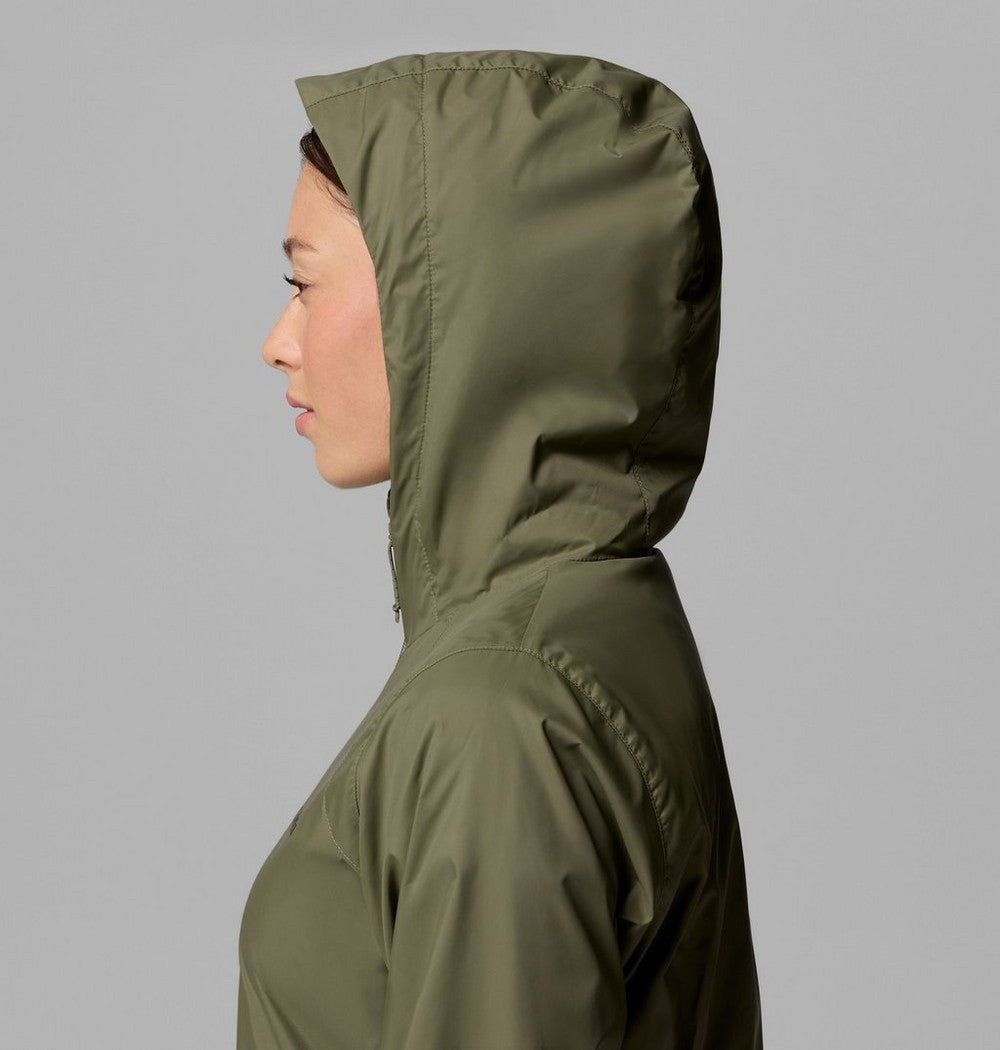 Women's Lined Long Rain Jacket - Blue