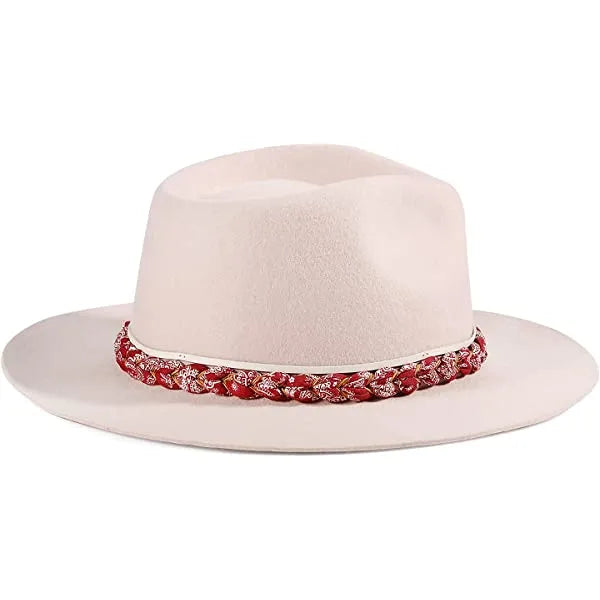 Vintage Fedora Lightning Hat-Cream Pink