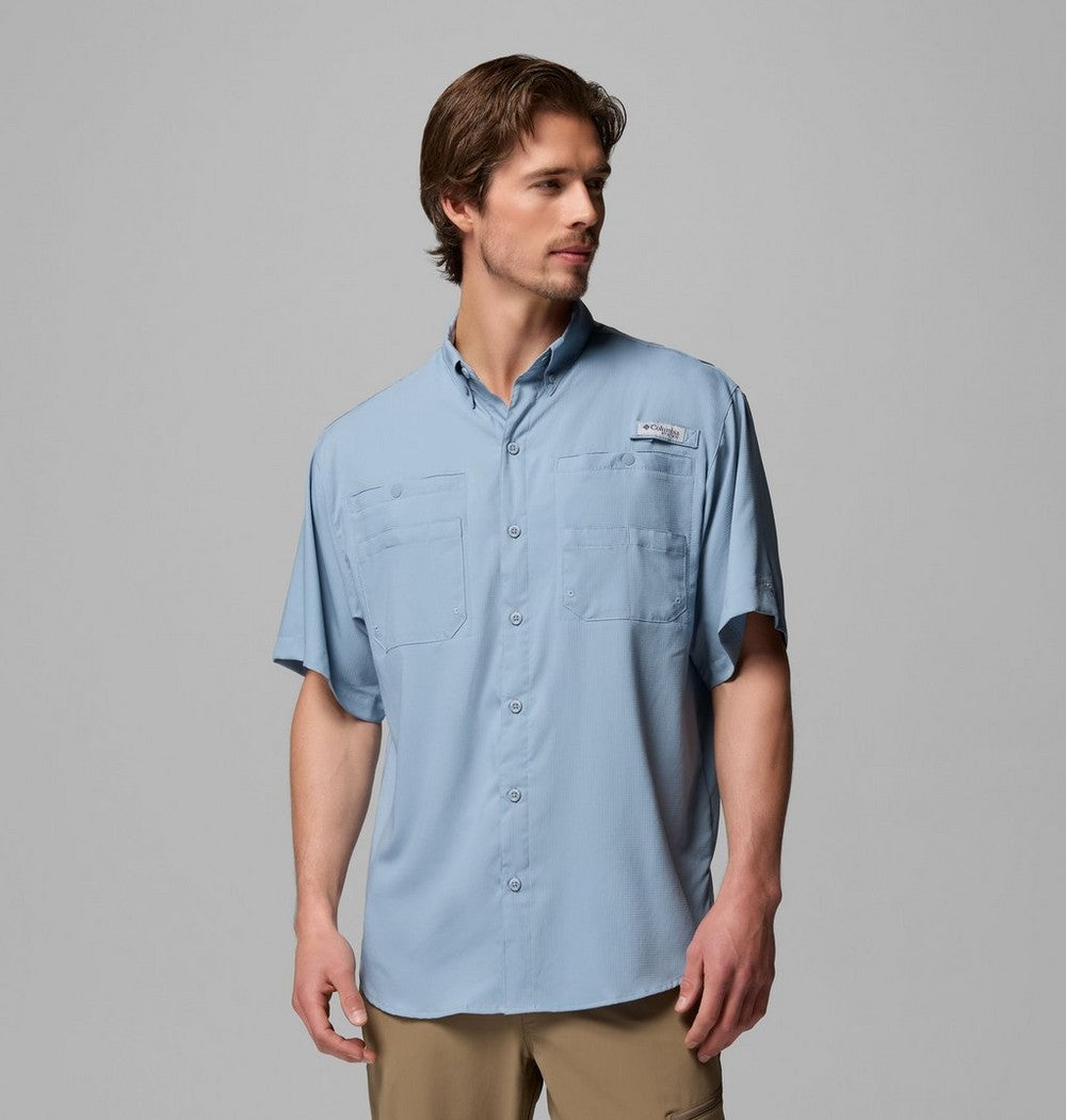 Men's Short-Sleeve Fishing Shirt - Blue