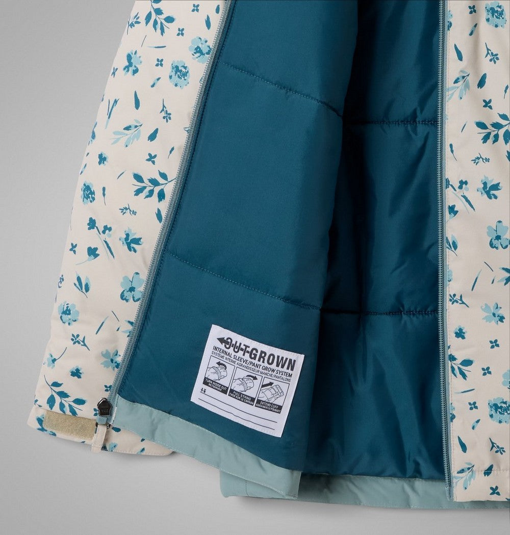 Girls' Insulated Printed Winter Jacket - Blue