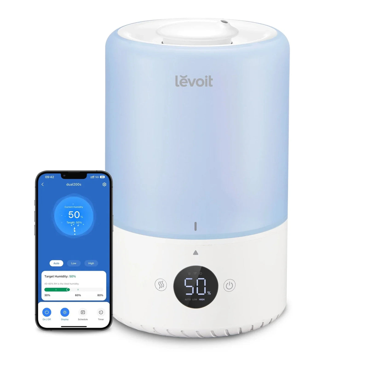 Smart Top-Fill Ultrasonic Humidifier - White