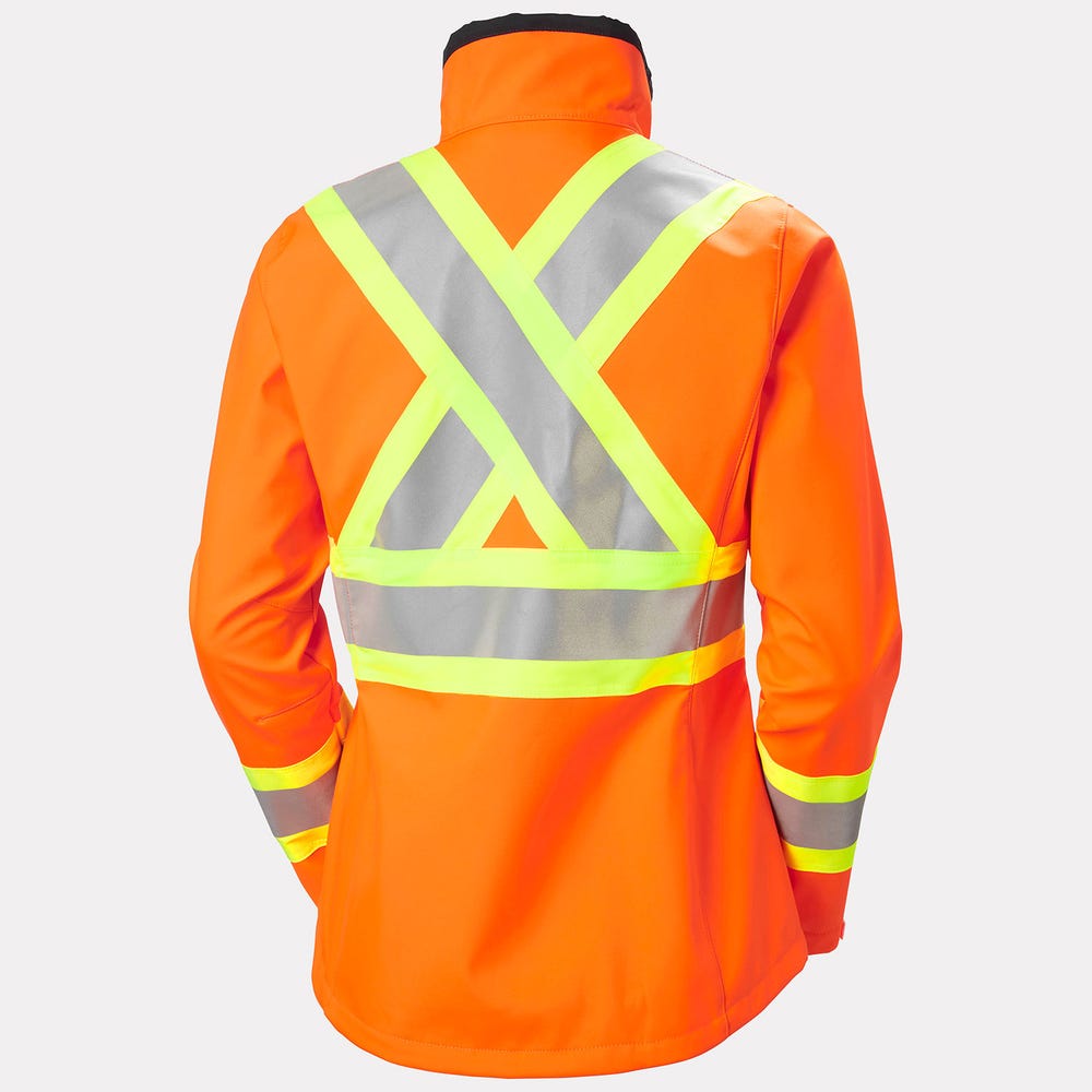 Women's High-Visibility Softshell Work Jacket - Yellow