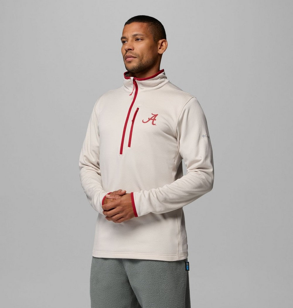 Men's Grid Fleece Half-Zip Pullover - Gray