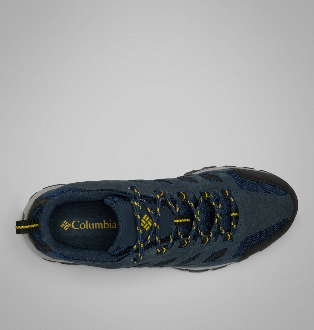 Men's Leather And Mesh Hiking Shoes - Gray