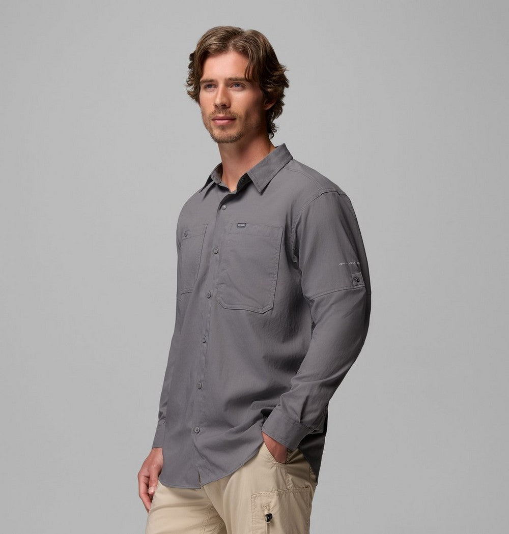 Men's UPF 100 Utility Long Sleeve Shirt - Gray
