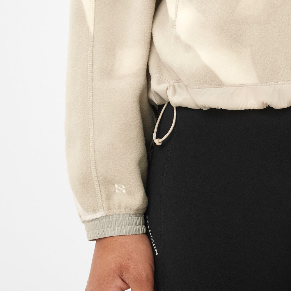 Women's Cropped Half-Zip Fleece Pullover