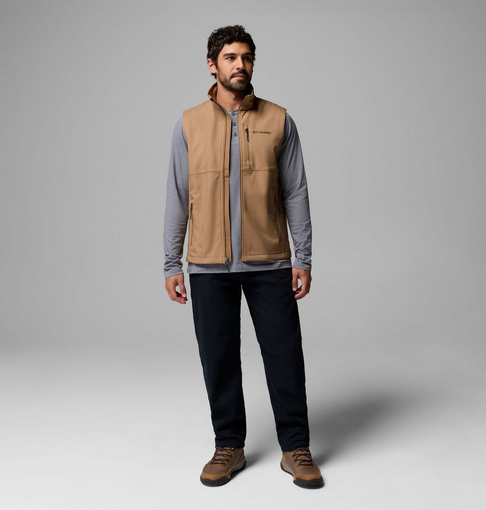 Men's Wind-Resistant Softshell Vest - Gray