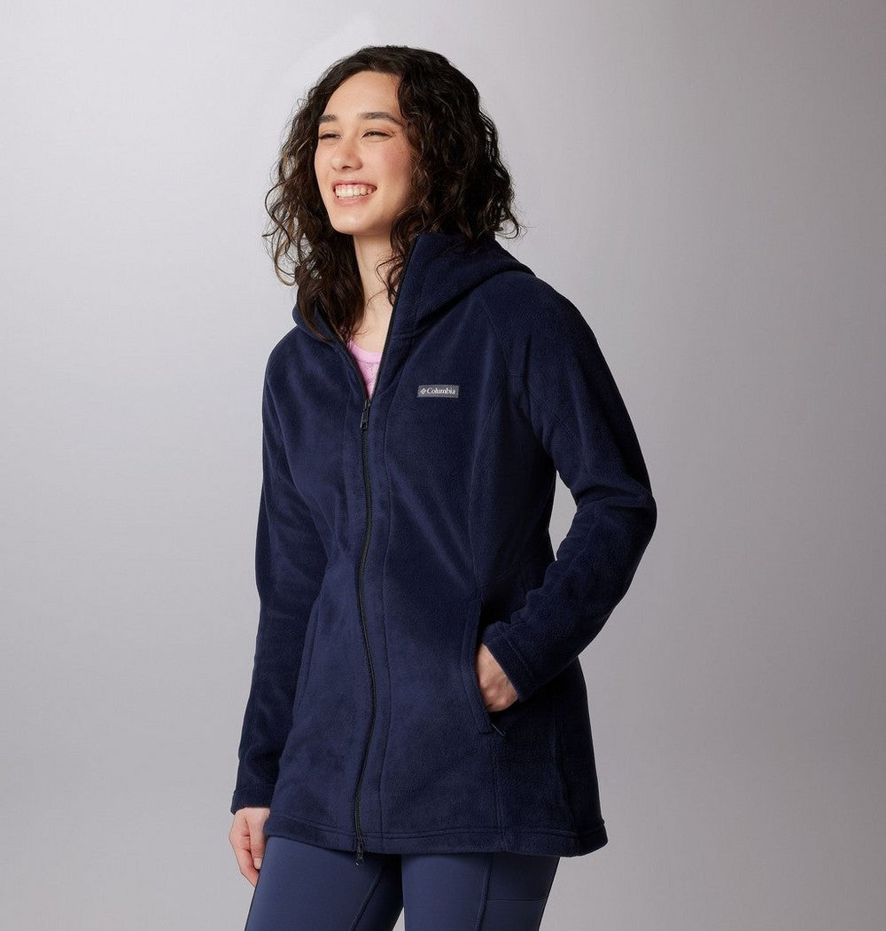 Women's Long Fleece Hoodie - Pink