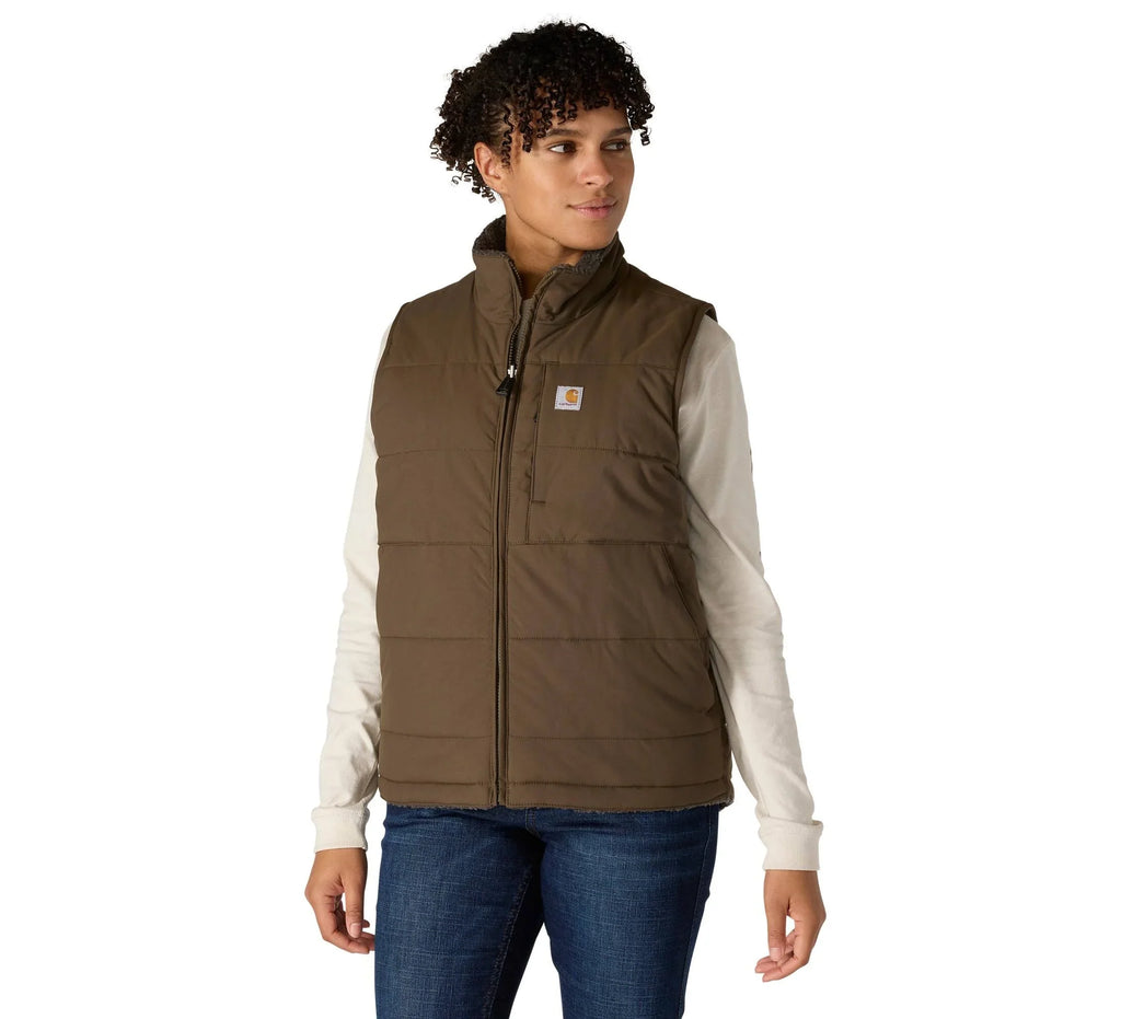 Women's Reversible Insulated Puffer Vest - Gray