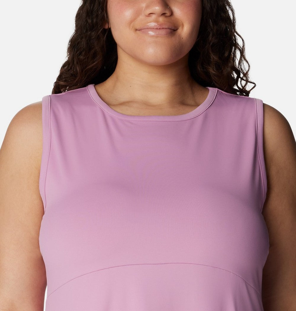 Women's Plus UPF 50 Tank Dress - Blue Print