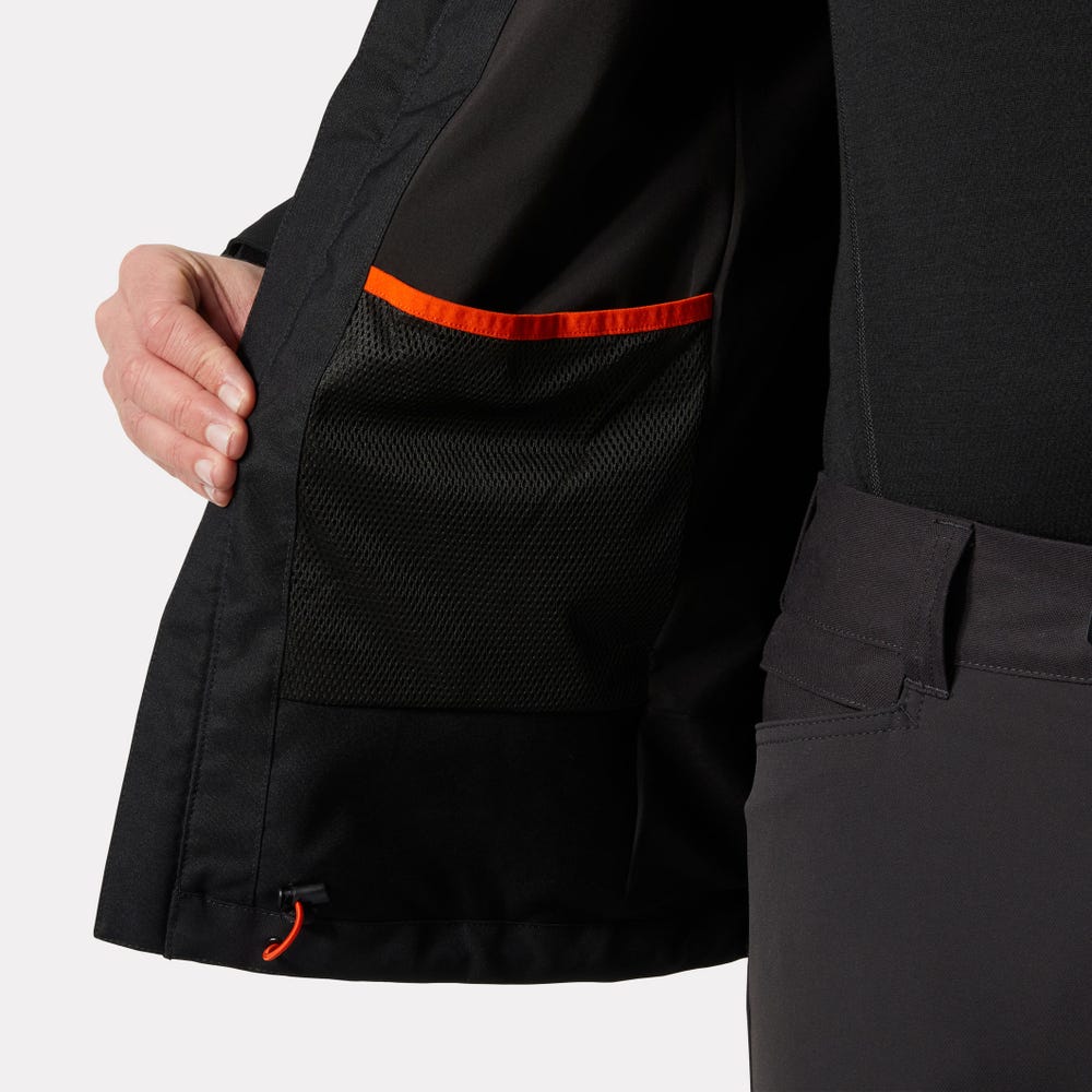 Waterproof Stretch Shell Work Jacket - Black